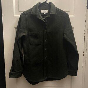 Anian Modern Melton Women Olive Wool XS